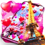 paris love live wallpaper android application logo